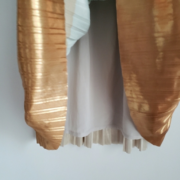 Zara Metallic Multi Colored Pleat Midi Skirt XS-S - Picture 4 of 6